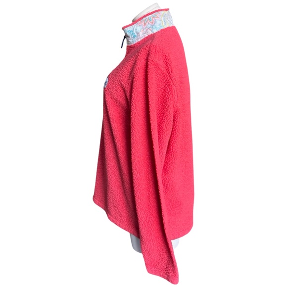 Fraternity Collection 1/4 zip fleece in corral/light red - Medium - Picture 3 of 7